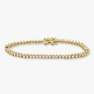 Melinda Maria Baby Not Your Basic Tennis Bracelet Bracelet 7.5" Gold New ✨️FIRM